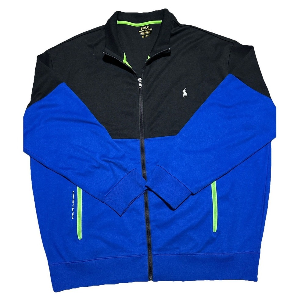 Polo Ralph Lauren Mens Performance Jacket 2XB Full zip cotton NWOT Collorblock